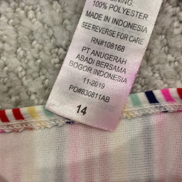 Tilly’s girls high rise rainbow striped bikini!! Size 14 - Picture 2 of 4